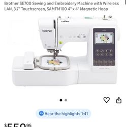 Brother SE700 Computerized Embroidery Machine 