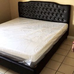 Queen Bed With Memory Foam Mattress Only