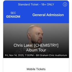 Chris Lake GA 11/14 Ticket Bill Graham