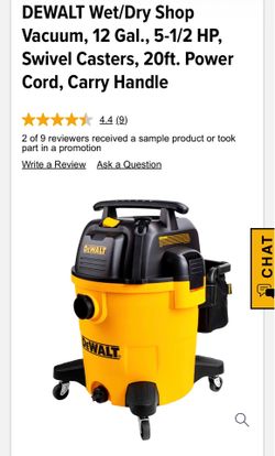 Dewalt 12 Gallon Shop Vac 5.5hp  Rolling