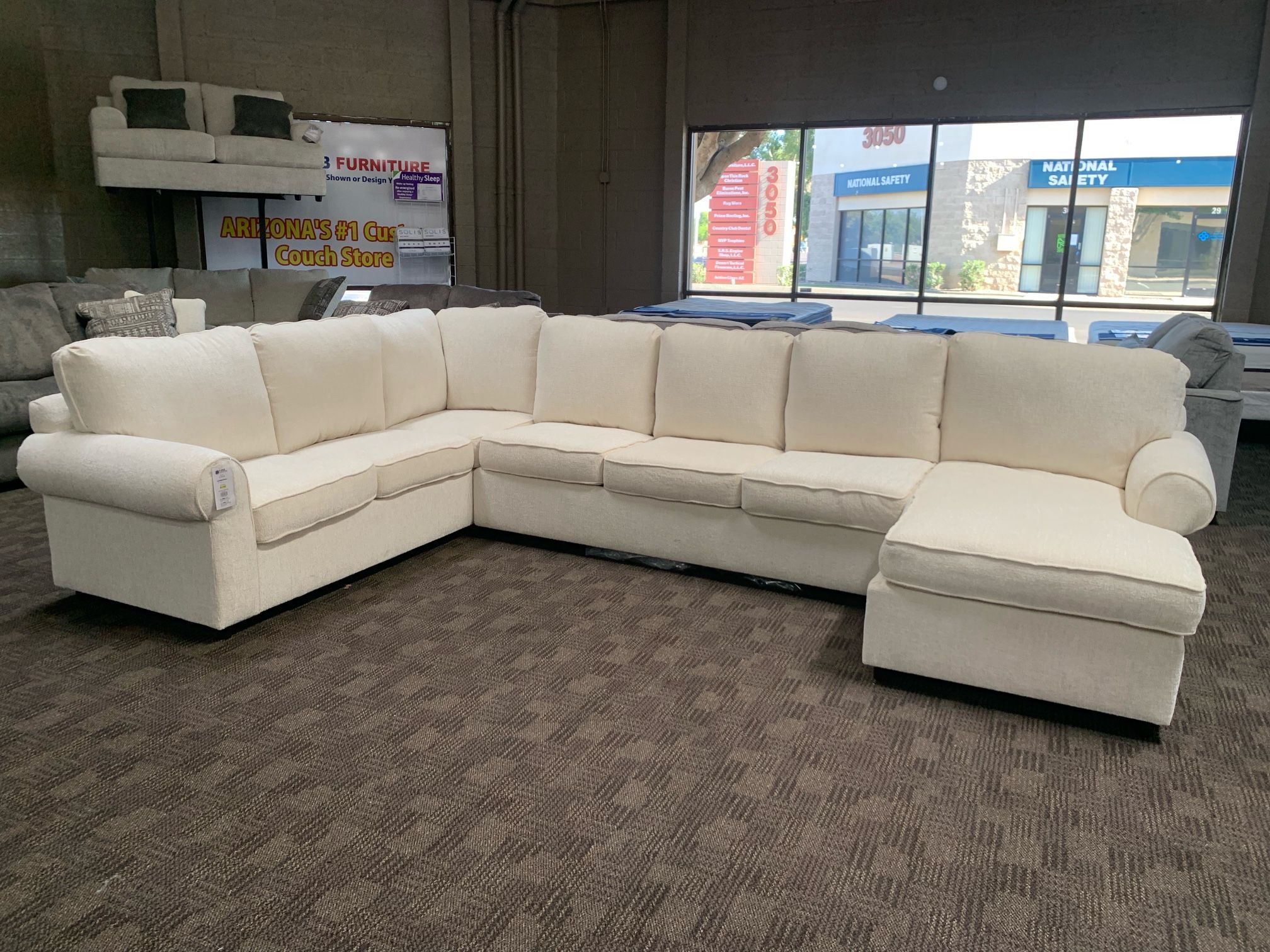 White Cream Sectional