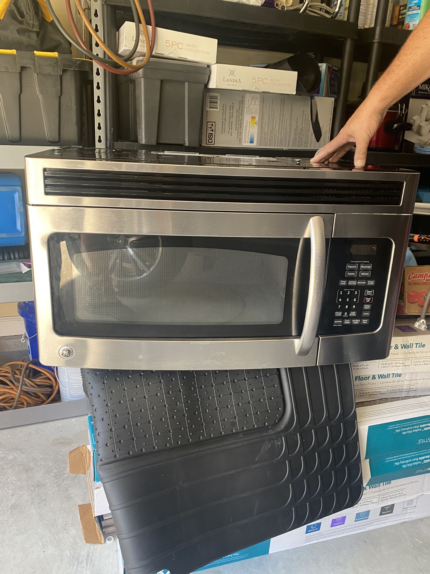 Ge stainless steal over the range microwave