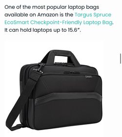 NEW TArgus Checkpoint-Friendly Laptop Bag for 15.6-Inch Laptops, Black