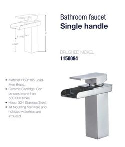New Bathroom Faucet Chrome Finish