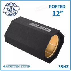 12” Single Ported Bass Tube Sub Box Subwoofer Enclosure Car Audio Caja Para Bocina 12” Ground shaker 