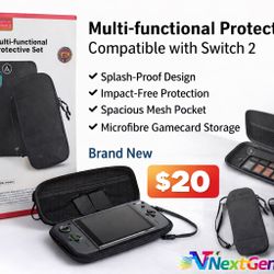 🎮 Multi-Functional Protective Set for Switch 2 – Brand New