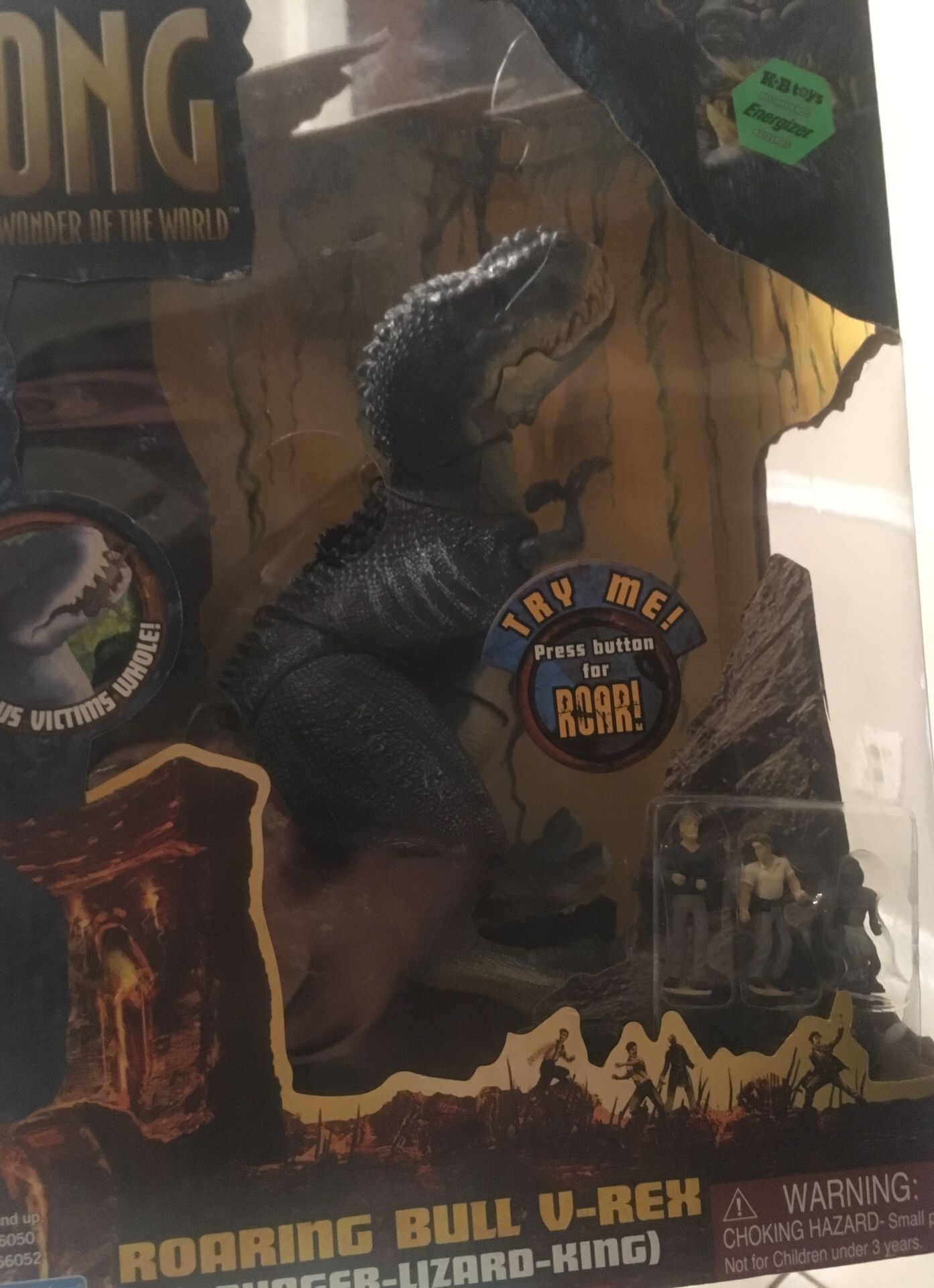 Playmates King Kong 2005 Roaring Bull V-Rex MISB. Working Sounds And Features.
