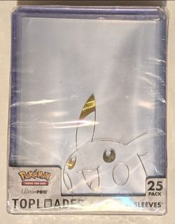 Ultra Pro Pikachu Foil Toploaders With Penny Sleeves 25 Count