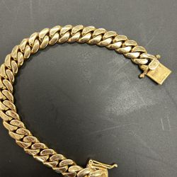 cuban link gold bracelet 73g 10k