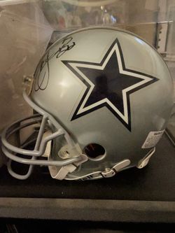 Emmit Smith Signed Helmet And Signed Football