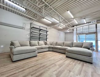 Luxury Oversized U-Shaped Sectional Sofa – Grey color