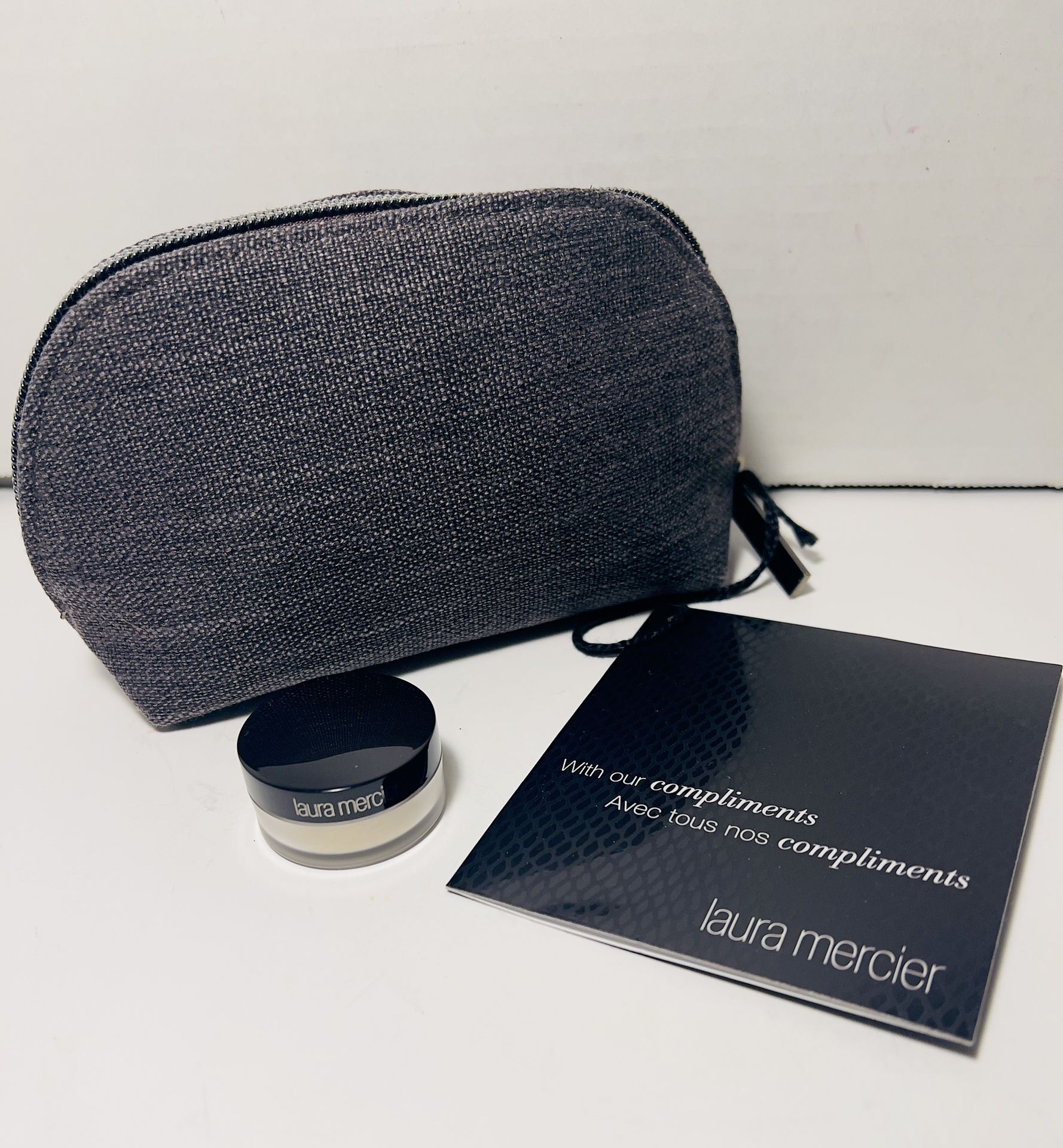 Laura Mercier small makeup bag and Translucent Loose Setting Powder NWOT