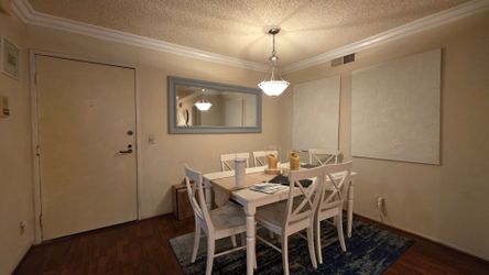 White Dining Table and Chairs $125