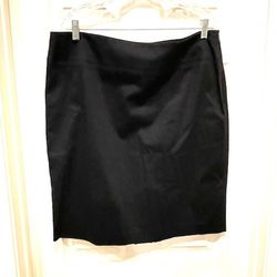 Women's Black Alfani Pleated Panel Skirt Sz 16