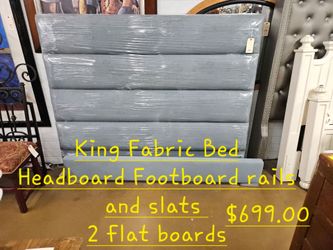 King Bed Blue & Gray Fabric We are located at 2811 East Bell road. Another Time Around Furniture.