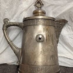 Victorian Antique Silverplate Water Pitcher, Pairpoint