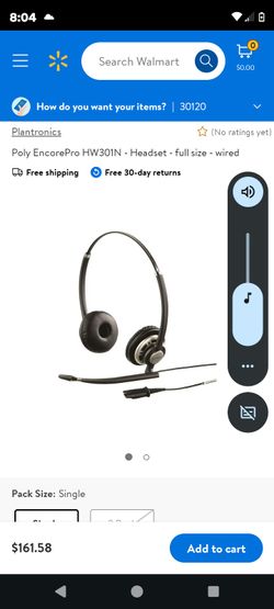Plantronics HW301N Encore Pro headset w/ noise canceling mic