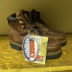 Rocky Waterproof Vintage Real Leather Work Boots 