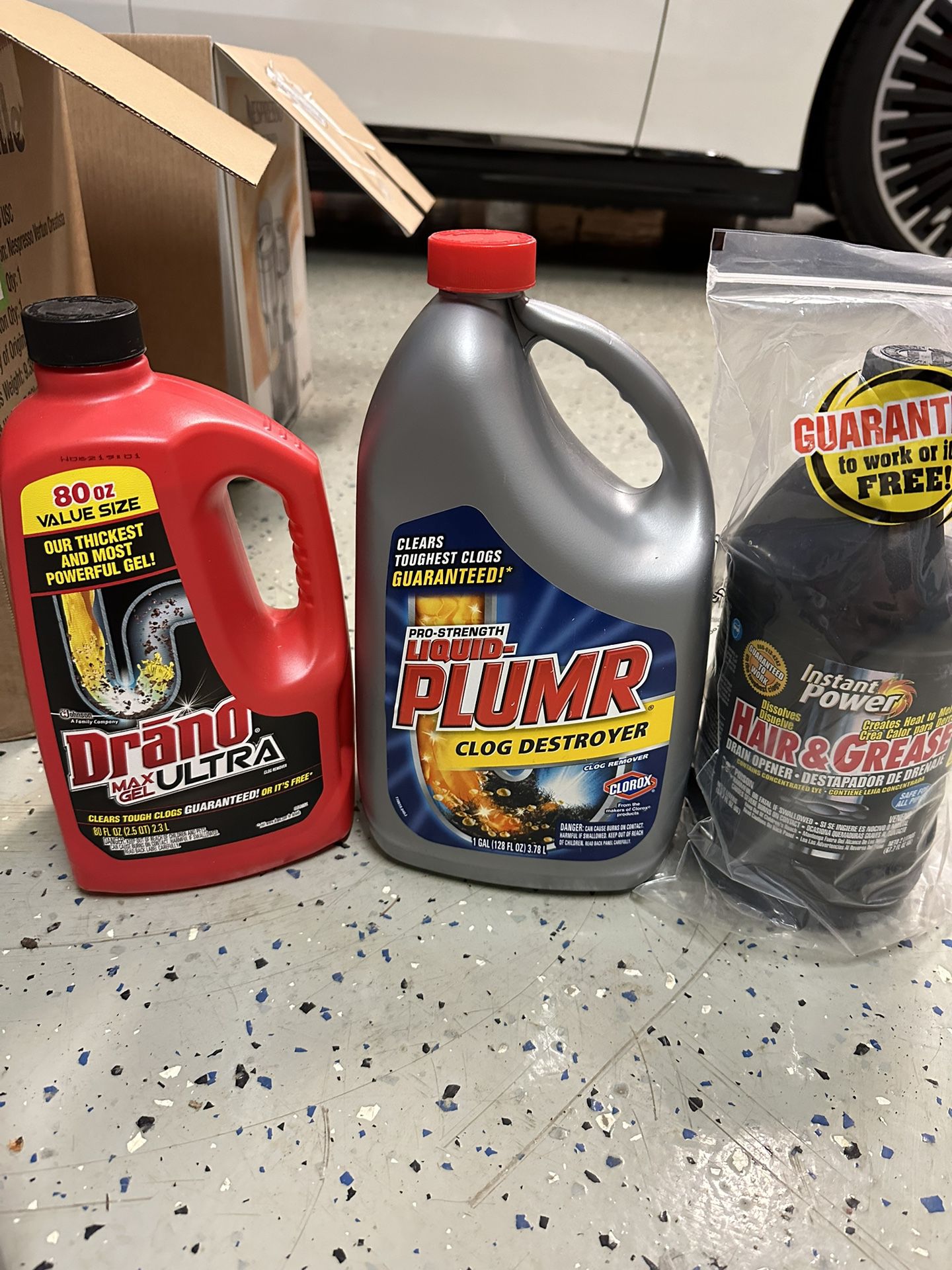 3 New Liquid Draino Plumber Products 