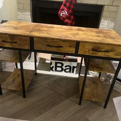 Wooden Desk and Chair