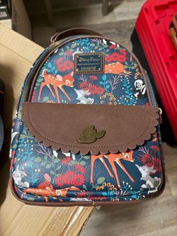 Disney Parks Loungefly Bambi Forest Floral Mini Backpack
