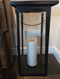 36" Black Metal Outdoor Lantern