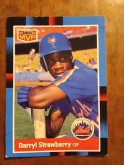 Darryl Eugene strawberry 1985 baseball card.
