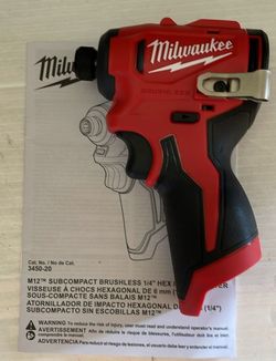 Milwaukee M12 subcompact impact driver