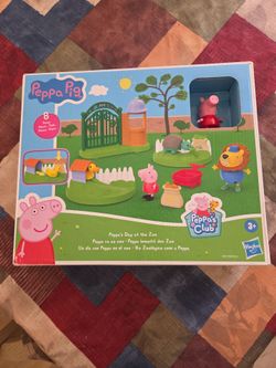 BRAND NEW PEPPA PIG 8 PIECE PEPPA'S DAY AT THE ZOO SET SEE DESCRIPTION