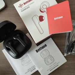 NEW TRUE WIRELESS EARBUDS BLUETOOTH UPGRADED V5.2 STEREO HEADPHONES 40HR CHARGING CASE MUSIC FITNESS (BLACK) 