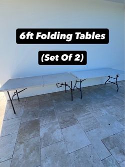 6ft Folding Tables (Set Of 2)