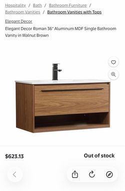 30” Bathroom Vanity with White Sink Top – Brand New