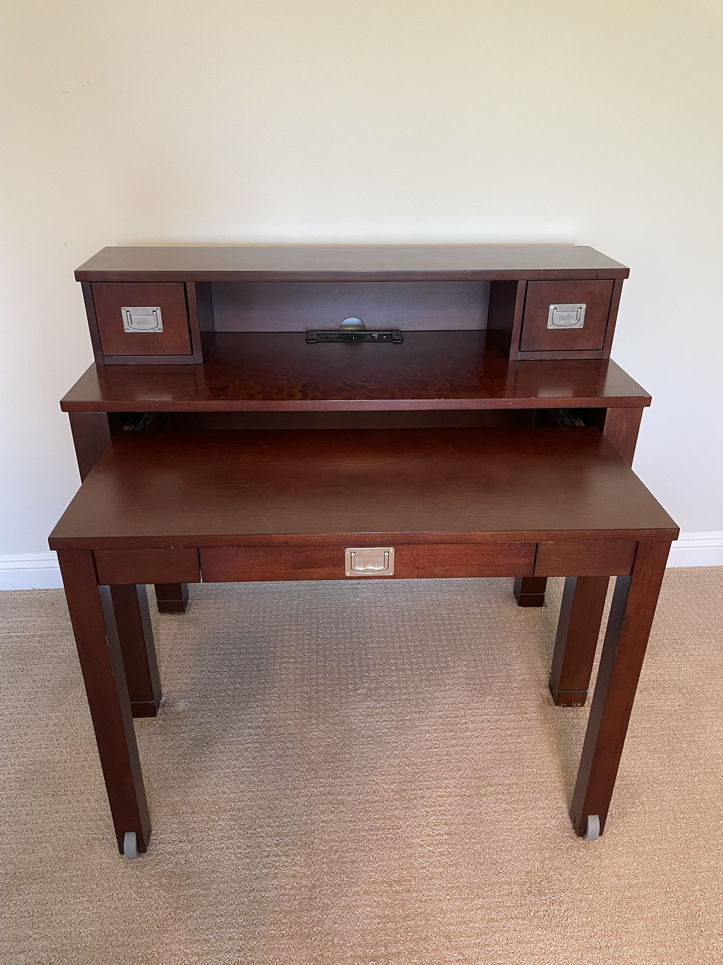 ONE LEFT As Of 4/19/2024- Very nice Pottery Barn Kids - KIDS DESK With Hutch And Power in desk