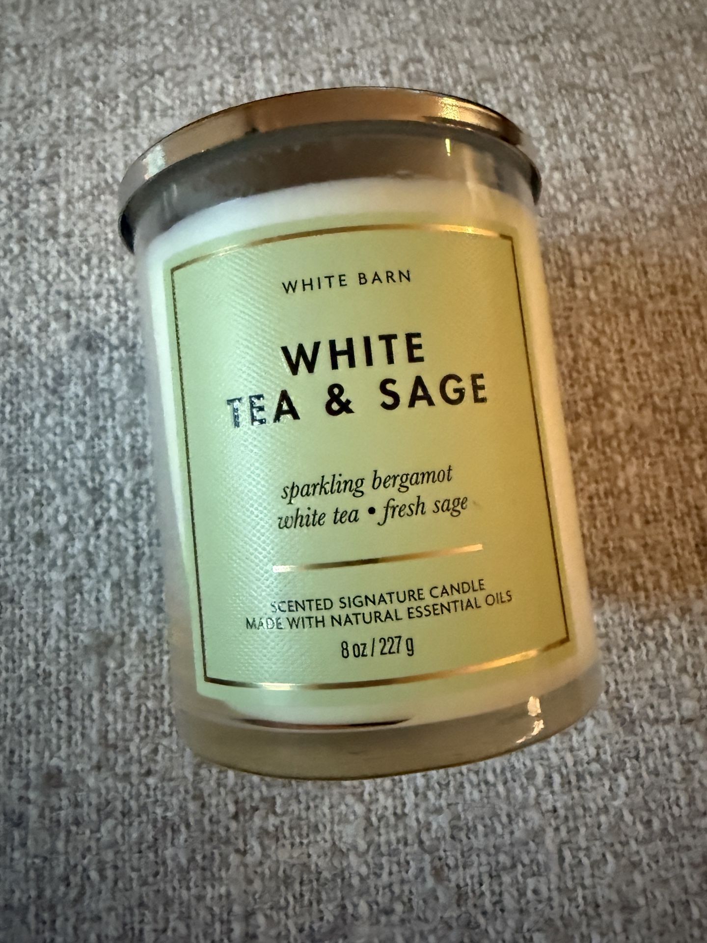 NEW White Tea & Sage Candle Bath & Body Works