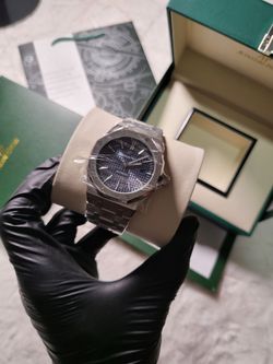AP Royal Oak Blue Dial Steel Watch