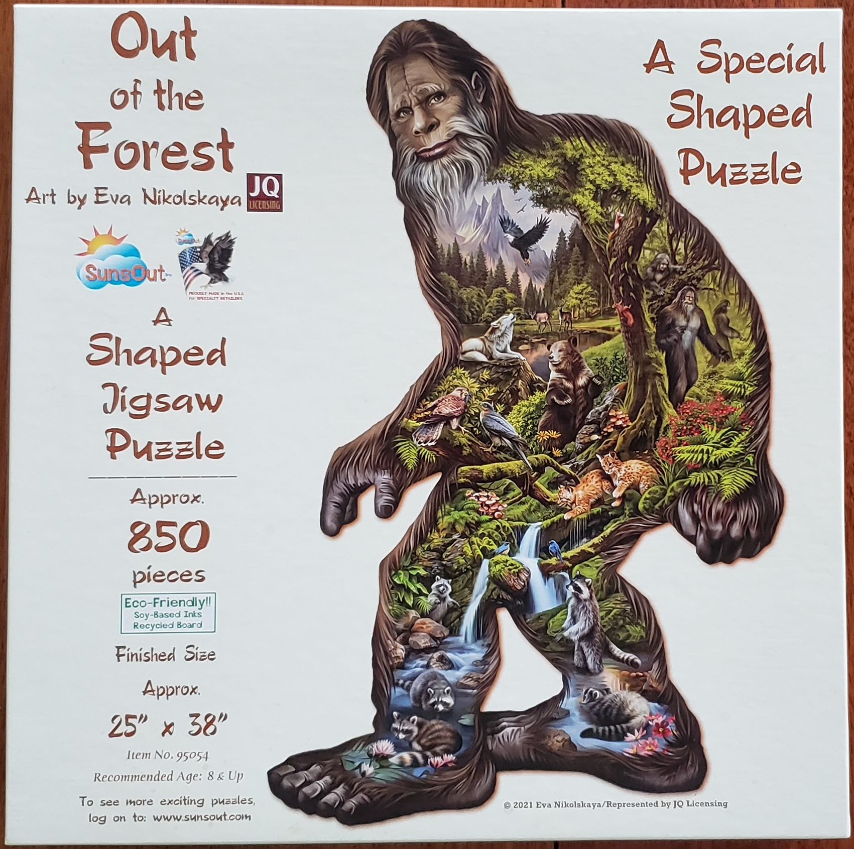 SunsOut 850 piece puzzle Out of the Forest - Special Shaped Puzzle