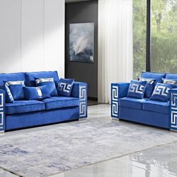 Brand New Velvet Sofa And Love Seat In Stock Fast Delivery  Or Pick Up 