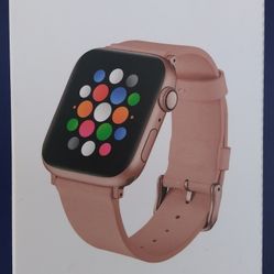 PLATINUM Apple Watch Leather Band Brand New