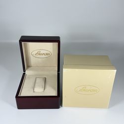 Genuine Buran Wooden Burgundy Single Watch Luxury Presentation Box