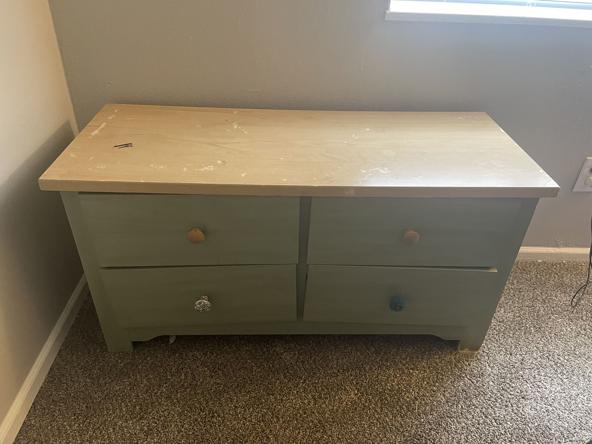 Green & Tan Dresser