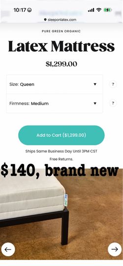 Queen latex mattress