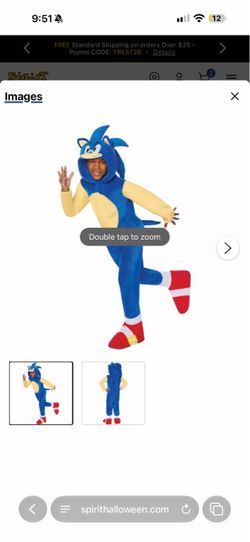 Sonic costume size medium