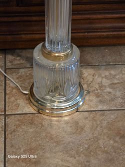 Crystal Glass crystal Lamp with Brass Base