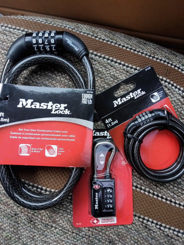 Master lock Cable Locks and Combo Lock