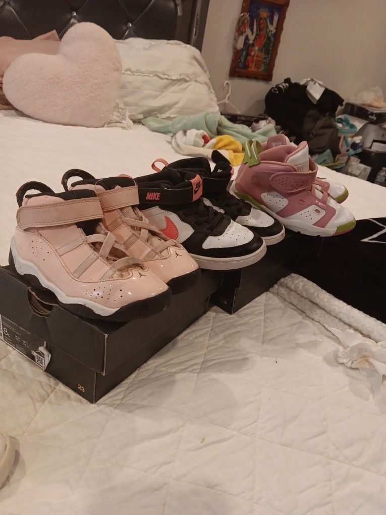 Jordan Rositas Size 10c Jordan Purple And White 10c Nike 9.5 C $30 Each