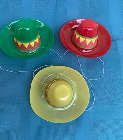 Mini Sombrero Fiesta Hats 3 pack