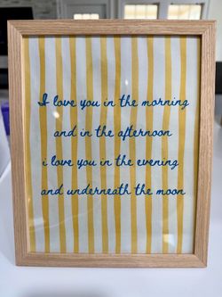 Framed Love Quote Print Wall Art