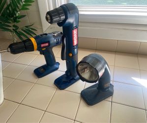 Ryobi 3 pack power set without batteries & cordless