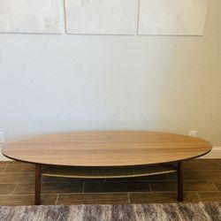 Coffee table, walnut veneer, 70 7/8x23 1/4 "
