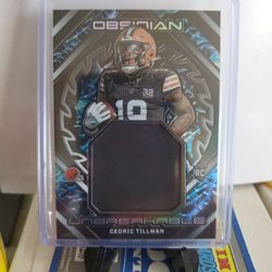 Browns Cedric Tillman Rookie Jersey Card